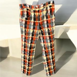 Vintage Bobbie Brooks Corduroy Pants in  Orange,Black, Gray